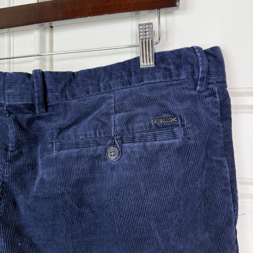 Ralph Lauren RLX Corduroy Pants Men's 38/30.5 Navy Blue Stretch Golf Preppy - Picture 4 of 7